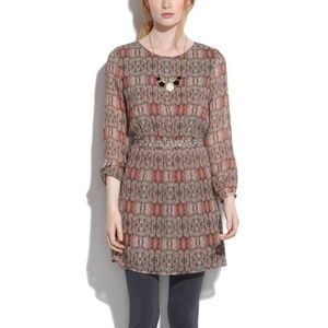 MADEWELL BROADWAY & BROOME SILK PRINT DRESS
